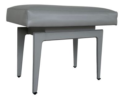 Villa and Home Modern Gray Leather Winston Stool