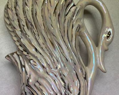 Lusterware Swan Planter/Vase
