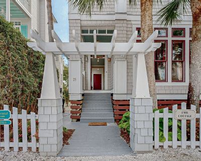 Avg / night: $728. Eclectic, airy beach cottage w/ partial ocean view, private W/D, and pool access | Located in St. Simons Island, GA | 4.88 Stars | 4 Bed, 4.5 Bath | No Pets. No pets. Max 12 guests. Featured in Coastal Magazine and HGTV, Emil Cottage is a one-of-a-kind getaway that blends eclectic beach charm with modern comfort. From the moment you arrive, you ll be captivated by ocean views...