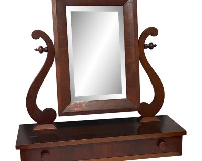 19th Century Biedermeier Style Console TableTop Vanity Dresser Mirror