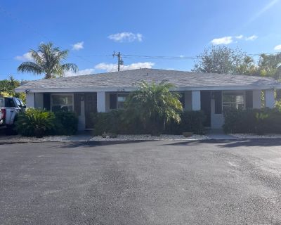 Albatross Road. Don't miss out on this clean, stylish, remodeled rental with a new roof and hurricane impact windows. You can rent this unit furnished or unfurnished. With over 1,100 square feet 2 bedroom and 2 bath rental with a laundry washer/dryer inside the unit. Porcelain tile floors throughout and granite countertops in kitchens and bathrooms. Huge landscaped yard with an 8x10 storage she...