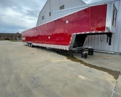 LIKE NEW Freedom 2022 8.5' x 53' Gooseneck Mobile Kitchen Food Trailer w/ Bathroom & Shower