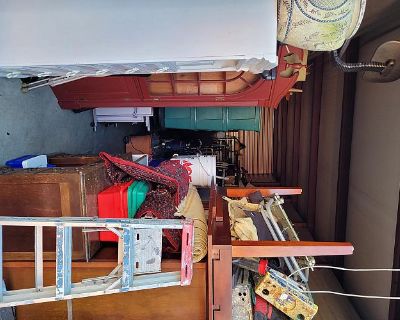 30 foot storage unit packed