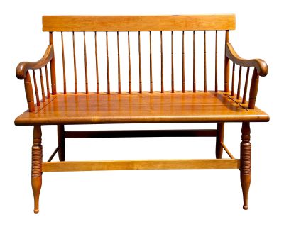 Late 20th Century Frederick Duckloe & Brothers Windsor Bench