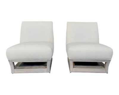 Pair of Ted Boerner Designer Swivel Lounge Chairs