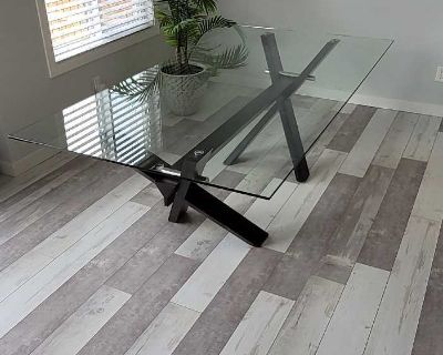 Large Glass Dining Table