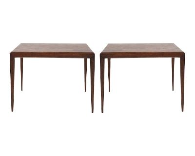 Large-Scale Teak End Tables by Johannes Andersen, Denmark, C. 1950s