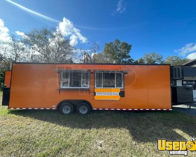 2025 8.5' x 28' Kitchen Food Concession Trailer with Pro-Fire System