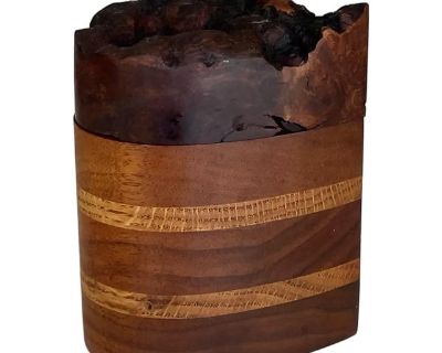 Postmodern Sculptural Burlwood Keepsake Trinket Box