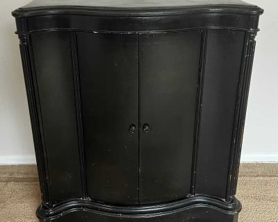 Vintage Black Art Deco Cabinet