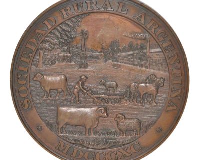 International Exhibition of Livestock & Agriculture Buenos Aires Bronze Medal c.1890