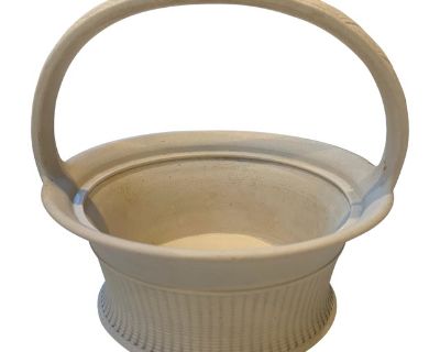 19th Century Cream Bisque Porcelain Basket