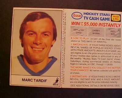 MARC TARDIF HOCKEY CARD