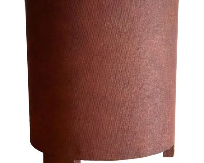 Linen-Textured Oval Table