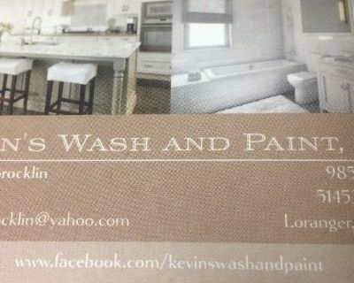 With over 10 years in the painting business from the rise of the stock market to the crash with painted homes in Wood Stone fountain blue 
beau-chene  Hidden acres kings Row ect.call Kevin at 985-474-4183