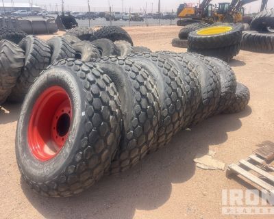 Quantity of (7) Dynapac 14.9x24R3 Tires w/Wheels