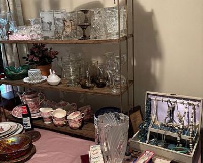 1610 Coronado St, Allentown, PA. Follow signs off of Lehigh Street Great Estate Sale - Lots of Vintage Christmas Holiday items Small Christmas Tree vintage cookbooks Many pieces of vintage Tupperware Toaster Oven Bakeware / Cookware coffee table Side table Magazine racks Dining table & chairs Small storage cabinets lamps Lots of vintage Candles Jewelry a nice large selection of vintage jewelry....