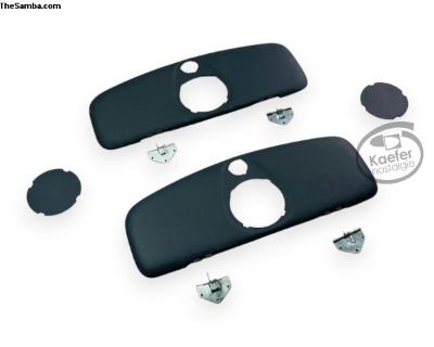 Exact reproduction of the extremely rare original accessory glove box doors for your Split Beetle! These have been stamped using correct gauge sheet metal. Both holes are the original size so you can fit either original or our own perfect reproduction horn grills and YMOS locks! You can also fit your rare glove box clock or ashtray without any problems. The kit consists of the following: glove ...