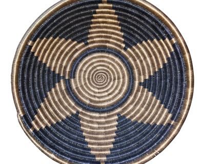 1980s African Hand-Made Woven Basket
