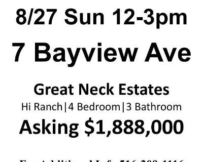 Open House in Great Neck! Sunday 8/27 12-3pm