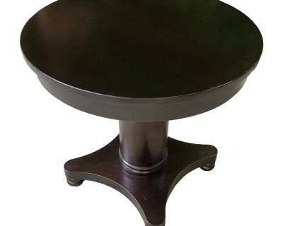 1990s Vintage Drexel Black Pedestal Side Table