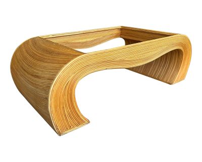 Pencil Reed Coffee Table Base in the Style of Gabrielle Crespi