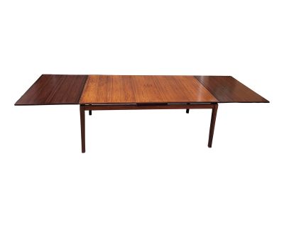 126" Long Mid 20th Century Arne Vodder for Sigh & Sons Danish Modern Rosewood Extension Dining Table