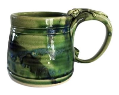Vintage Handmade Signed Artisan Gecko Pottery Mug