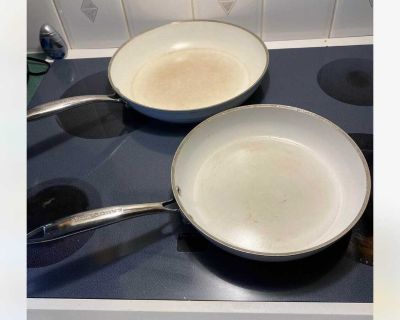To fry and pans that came from my camper. They were great in the camper and they are both poor.
