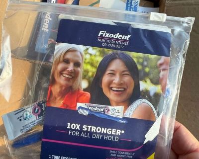 Bunch of fixodent samples