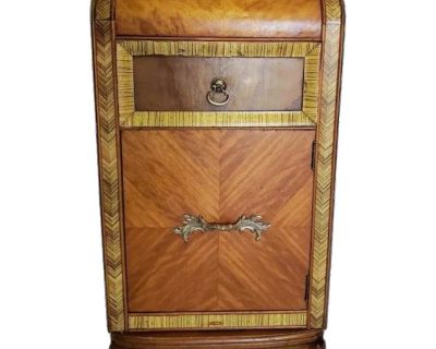 Early 20th-Century Art Deco Waterfall Nightstand