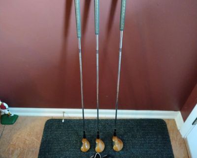 Ladies LH Wilson Vintage Golf 1w 3w 5w with covers