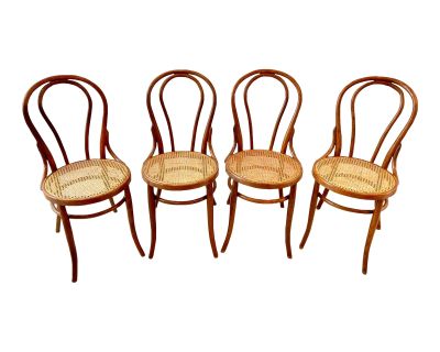 1940s Antique Bentwood Bistro Chairs- Set of 4