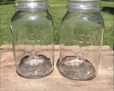 Vintage Quart Mason Jars