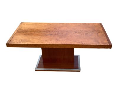 1960s Founders Milo Baughman Solid Walnut Dining Table With 2 Leaves