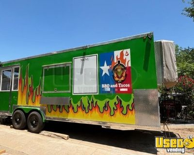 NEW - 8' x 24' LOADED 2023 Kitchen Food Trailer w/ Side Extractors, Fire Suppression & Porch
