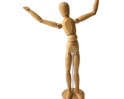 Articulating Wood Model Figure Sculpture