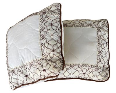 Vintage Small Lace Trim Pillows- Set of 2