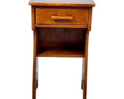 1960s Vintage Mid-Century Rock Maple Night Stand by Cushman