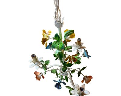 1970s Garden Chandelier With Flowers