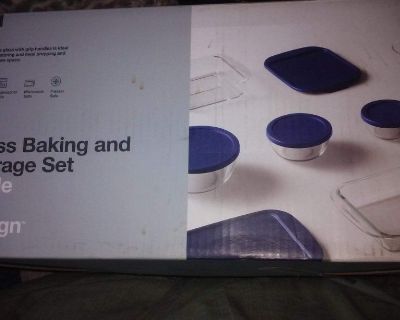 NEW 12 pc. Glass Baking & Storage Set