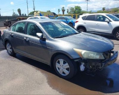 Salvage Gray 2012 Honda Accord 2.4 Lx