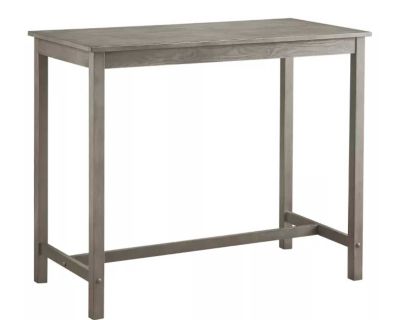 NEW - IN-BOX - THRESHOLD - 36" GREY WASH COUNTER HEIGHT PUB DINING BAR TABLE