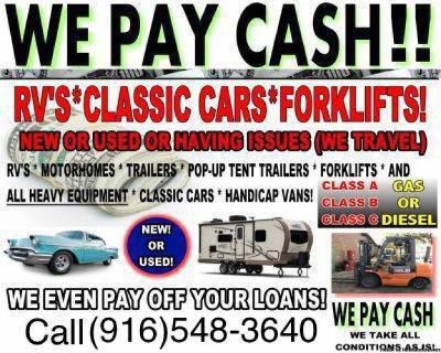 WANTED All Motorhomes Fifth Wheels & Travel Trailers