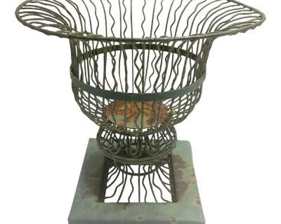 Vintage Victorian Wire Planter Cachepot