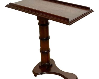 Custom Mahogany Reading Table on Casters