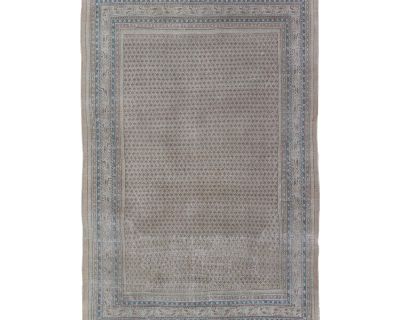 Minimalist Design Vintage Persian Tabriz Rug With All-Over Small Scale Design