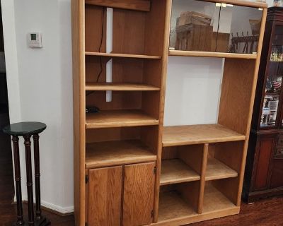 Wood TV Cabinet Entertainment Shelf