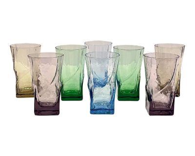 Vintage Morgantown Midcentury Juice Glasses or Barware, Set of 8