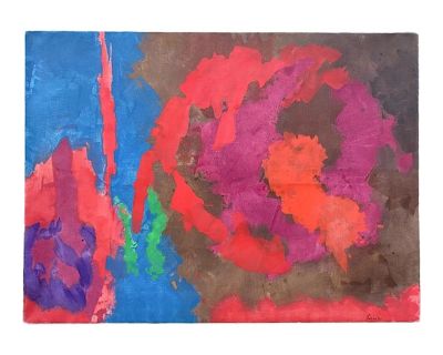 Strange Vista by Erle Loran, 1961 Mid-Century Modern Abstract Oil Painting, Kelly Wearstler Curated